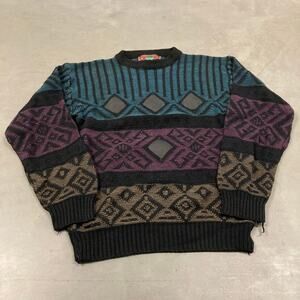 vintage y2k chartwell patterned sweater
